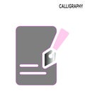 Calligraphy editable icon symbol design