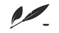 Calligraphy Feather Quill Pen Icon for Writing and Art, vector design Generative AI Royalty Free Stock Photo