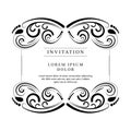 Vintage wedding invitation frames vector design Royalty Free Stock Photo