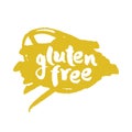 Calligraphy Gluten Free Label on a Scribble