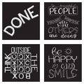 Calligraphy Inspirational quote set. Motivation for life and happiness