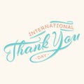 Calligraphy letter International Thank You Day