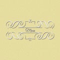 Calligraphy monogram floral design, vintage pattern logo