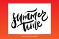 Summer time Calligraphy text for t-shirt women design