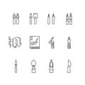 Calligraphy vector icon set