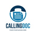 Calling Document Logo Vector Royalty Free Stock Photo