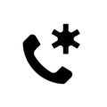 Calling emergency black glyph ui icon