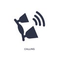 calling icon on white background. Simple element illustration from customer service concept Royalty Free Stock Photo