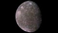 Callisto, second largest moon of Jupiter. Elements of this image were furnished by NASA Royalty Free Stock Photo