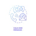 Calls and messages concept icon