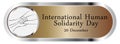 Calm Appease hand illustration Banner international human solidarity day Royalty Free Stock Photo