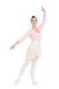 Calm attractive ballerina posing with an arm up Royalty Free Stock Photo