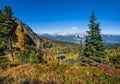 Calm autumn Alps mountain lake with clear transparent water and reflections. Untersee lake, Reiteralm, Steiermark, Austria