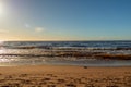 Calm Baltic sea background in golden hour Royalty Free Stock Photo