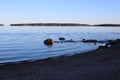 Calm Baltic Sea with a Lot of Rocks and Blue Sky Royalty Free Stock Photo