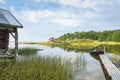 Calm bay with jetty Grisslehamn Sweden