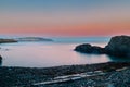 Calm bay at sunset Royalty Free Stock Photo