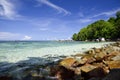 The beautiful galangal island, inspired Belitung Indonesia Royalty Free Stock Photo