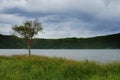 Calm beautiful landscape Blue Lake or Lagoa Azul in Sete Cidades Sao Miguel Azores island Portugal