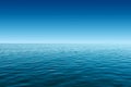 Calm blue sea and blue sky background Royalty Free Stock Photo
