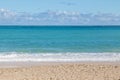 Calm blue waves breaking gently on WaimÃÂnalo Beach, Oahu, Hawaii, USA Royalty Free Stock Photo