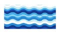 Calm Blue Wavy Lines, Simple Horizontal Pattern, vector design Generative AI Royalty Free Stock Photo
