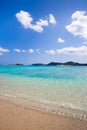 Calm clear blue waters of southern Japan Royalty Free Stock Photo