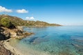 Rocky coastline of Desert des Agriates in Corsica Royalty Free Stock Photo