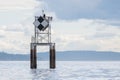 Eagle perched on Duwamish Head Daymark, Seattle, WA