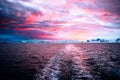 Antarctic Landscape - Antarctica Peninsula at sunset, with a gorgeous colored sjy