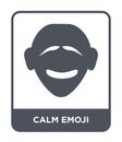 calm emoji icon in trendy design style. calm emoji icon isolated on white background. calm emoji vector icon simple and modern