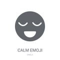 Calm emoji icon. Trendy Calm emoji logo concept on white background from Emoji collection