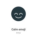 Calm emoji vector icon on white background. Flat vector calm emoji icon symbol sign from modern emoji collection for mobile
