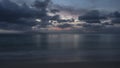 Calm evening seascape in shades of blue. Royalty Free Stock Photo