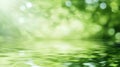 Calm green background with subtle water ripples and reflections Royalty Free Stock Photo