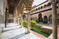 Patio de las Doncellas in Royal palace of Seville, Spain Royalty Free Stock Photo