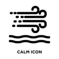 Calm icon vector isolated on white background, logo concept of C