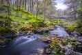 River Brathay passing from Elterwater and flowing down to Skelwith in the Langdale Fells North England.
