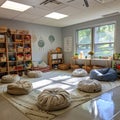 A Calm and Inviting Special Education Room with Clearly Defined Learning Areas Royalty Free Stock Photo