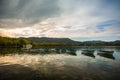 Calm lake in Banyoles Royalty Free Stock Photo