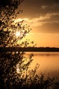 Calm Lake at Dusk Royalty Free Stock Photo