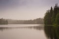 Calm on the lake. Palvaanjarven Campsite, Lappeenranta, Finland, Suomi Royalty Free Stock Photo