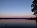 Calm lake sunset