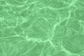 Calm mint colored clear shiny water surface