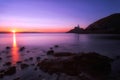 Sunrise at Mumbles lighthouse Royalty Free Stock Photo