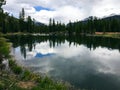 Calm Mountain Lake Reflecting Trees