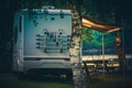 Calm Night Time Inside a Camper Van Royalty Free Stock Photo