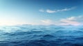 Calm Ocean Horizon Minimalistic - AI Generated Royalty Free Stock Photo