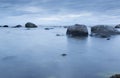 Calm Ocean with Rocks Royalty Free Stock Photo