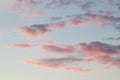 Calm pink clouds sky cloudscape at dusk